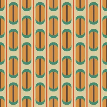 A pattern of circles and squares in various colors Stock Illustration