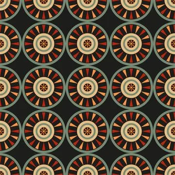 A pattern of circles in various colors and sizes Illustrazione stock