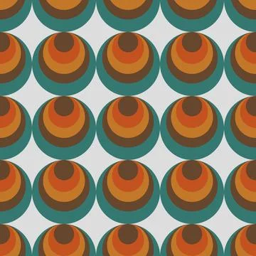 A pattern of circles in various colors and sizes Stock Illustration