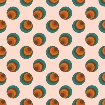 A pattern of circles in various colors and sizes Stock Illustration