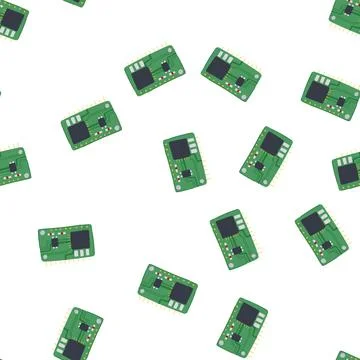 Pattern circuit microcontroller cartoon vector Illustrazione stock