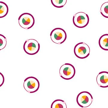 Pattern circular chart graphic visualizing data analysis and progress Ilustración de archivo