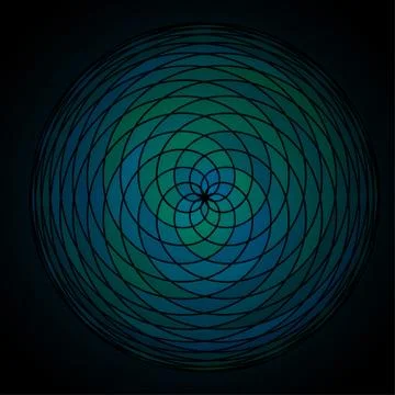 Pattern from the circular repeating mosaic elements. vector illustration Stock Illustration