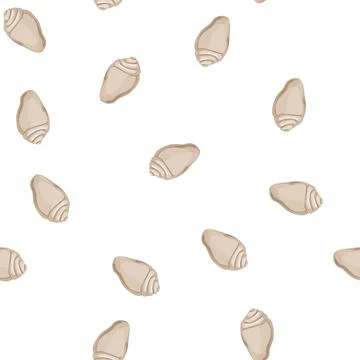 Pattern clam sea shell cartoon vector Stockillustratie