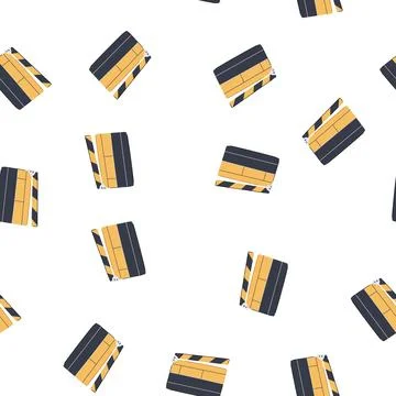 Pattern clap clapperboard cartoon vector Stock Illustration