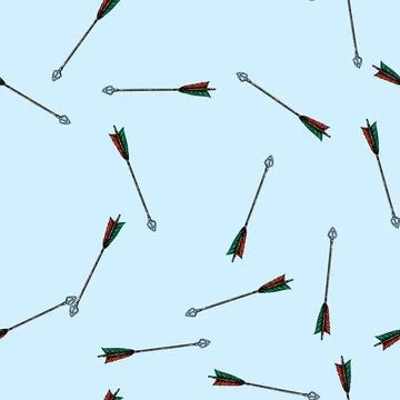 Pattern classic arrow sketch hand drawn Stock Illustration