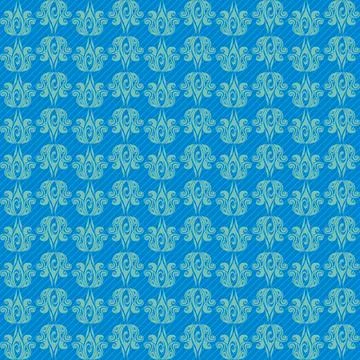 Pattern, classic decor in blue and dark colors, vector illustration, Illustrazione stock