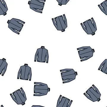 Pattern classic leather jacket male cartoon vector Illustrazione stock