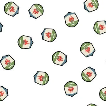 Pattern classic retro bonfire badge cartoon vector Stock Illustration