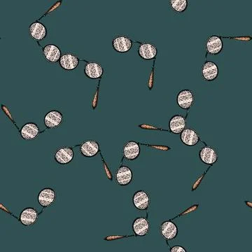 Pattern classic spectacles sketch hand drawn Stock Illustration