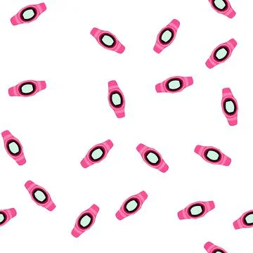 Pattern classic watch wrist cartoon vector Illustrazione stock