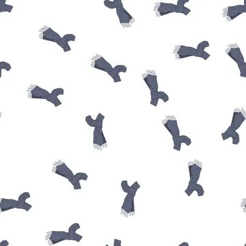 Pattern classic winter scarf man cartoon vector Stock Illustration