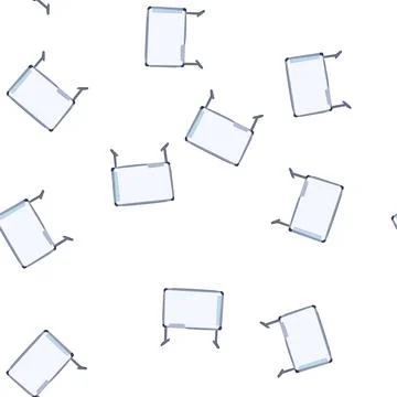 Pattern classroom electronic whiteboard cartoon vector Stock Illustration