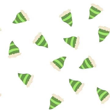 Pattern claus elf santa hat cartoon vector 스톡 일러스트