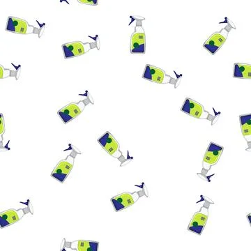 Pattern clean bathroom cleaner cartoon vector Stock Illustration