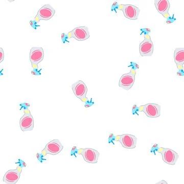 Pattern clean bathroom cleaner cartoon vector Stock Illustration