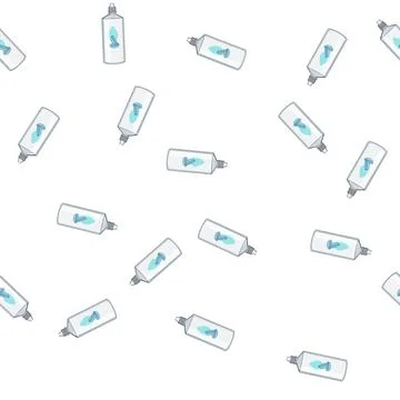 Pattern clean contact lens solution cartoon vector Stock Illustration