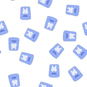 Pattern clean dental floss cartoon vector 库存插图