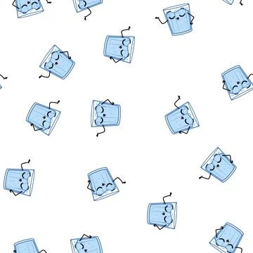 Pattern clean water eco character cartoon vector 스톡 일러스트