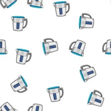 Pattern clean water pitcher cartoon vector Stock Illustration