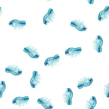 Pattern cleaner sponge kitchen cartoon vector Illustrazione stock