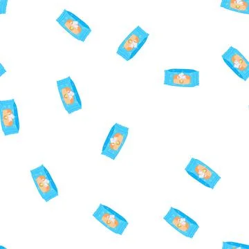 Pattern cleaner water wipes cartoon vector 스톡 일러스트