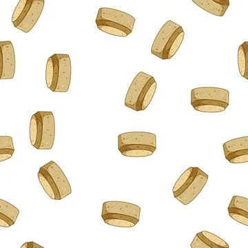 Pattern cleaning biodegradable kitchen sponge cartoon vector Stock Illustration