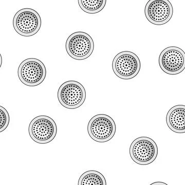 Pattern cleaning sink drain cartoon vector Stock Illustration
