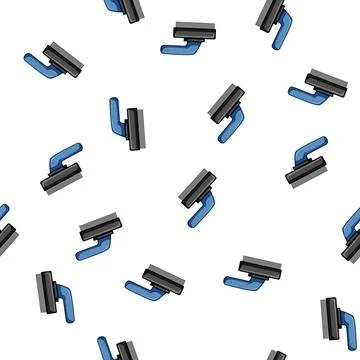 Pattern cleaning wire brush cartoon vector Stock Illustration