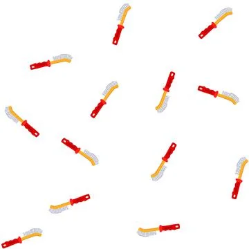 Pattern cleaning wire brush cartoon vector Stock Illustration