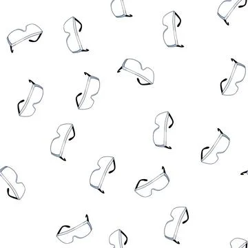 Pattern Clear lensed safety glasses with black temples, essential ppe for pro Stock Illustration