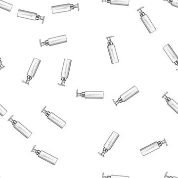 Pattern Clear pump dispenser bottle for cosmetic product Ilustración de archivo