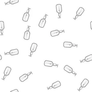Pattern Clear pump dispenser bottle for hygiene product Ilustración de archivo
