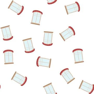 Pattern clear window frame cartoon vector イラスト素材
