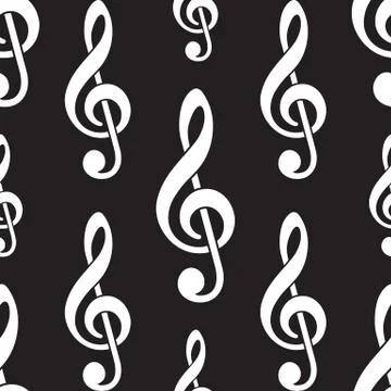 Pattern clef music note 스톡 일러스트