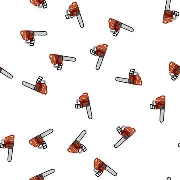 Pattern climber chainsaw cartoon vector 스톡 일러스트