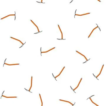 Pattern climbing ice axe cartoon vector 스톡 일러스트