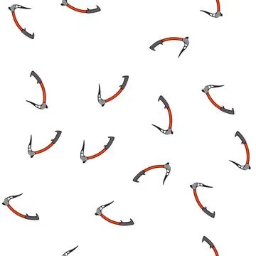 Pattern climbing piolet ice tool cartoon vector 库存插图