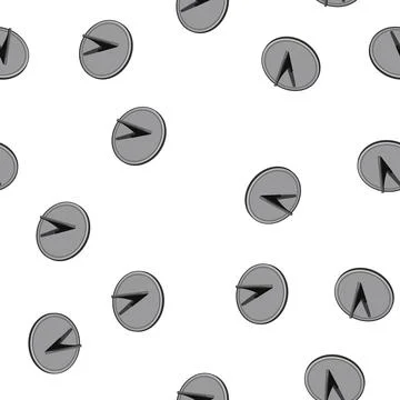 Pattern clock sundial cartoon vector Illustrazione stock