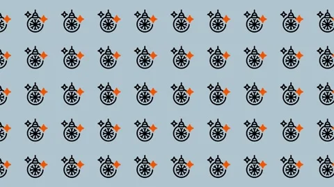 Pattern of Clockwork Icons on a Light Blue Background. Stock Footage 325381102