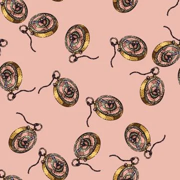 Pattern clockwork steampunk device sketch hand drawn Stock-Illustration