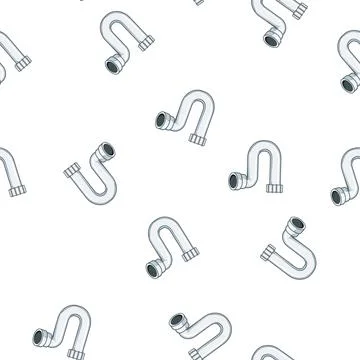 Pattern clog waste drain trap cartoon vector Stock Illustration