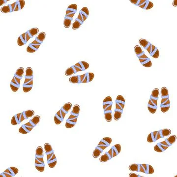 Pattern clogs beach footwear cartoon vector Stockillustratie