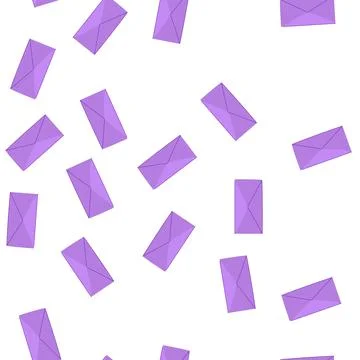 Pattern closed purple envelope representing mail communication message Stockillustratie