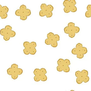 Pattern closeup cracker biscuit cartoon vector イラスト素材