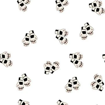 Pattern closure goalkeeper gloves cartoon vector Stock Illustration