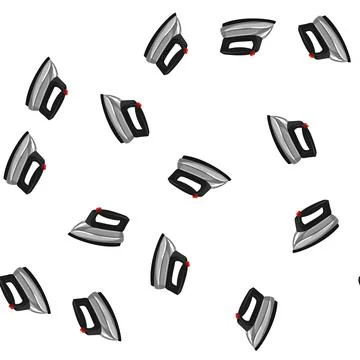 Pattern cloth iron laundry cartoon vector Illustrazione stock