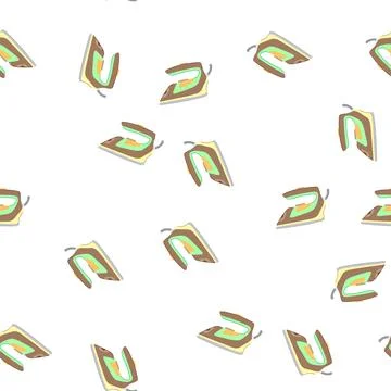 Pattern cloth iron laundry cartoon vector Stock Illustration