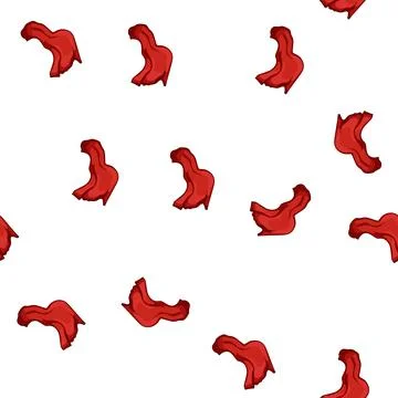 Pattern cloth red dreapery cartoon vector Stock Illustration