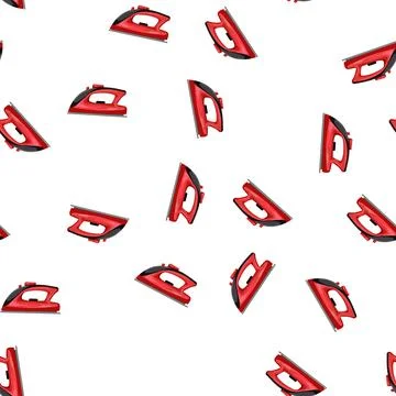 Pattern clothers iron laundry cartoon vector Stock Illustration